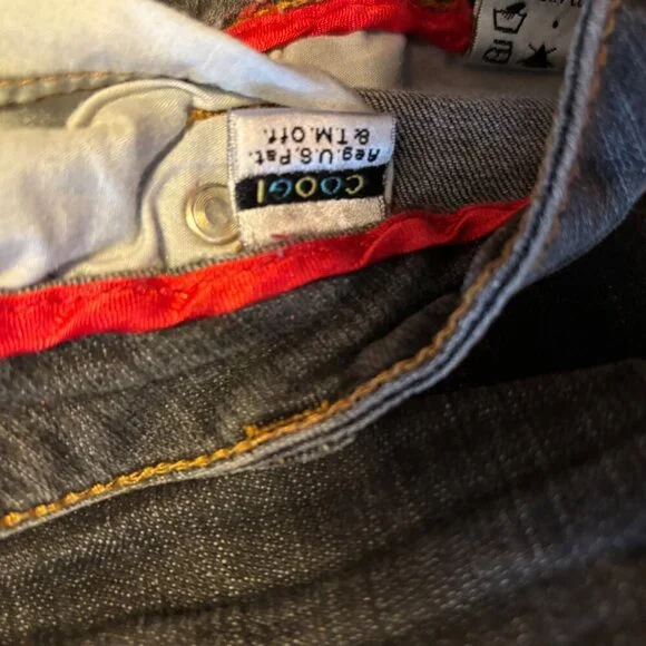 COOGI Authentic Sexy Denim Jeans Embroidered Pockets Signature Size 7/8 - Picture 7 of 7